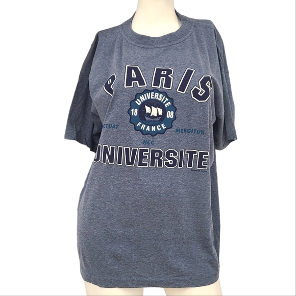 Vintage 90's Paris University Tee Size XL - Picture 1 of 7